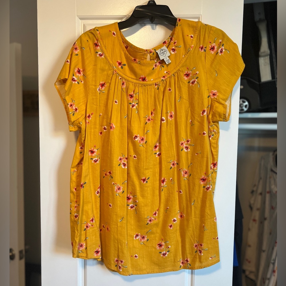 St. John’s Bay Floral Blouse, Large/Tall